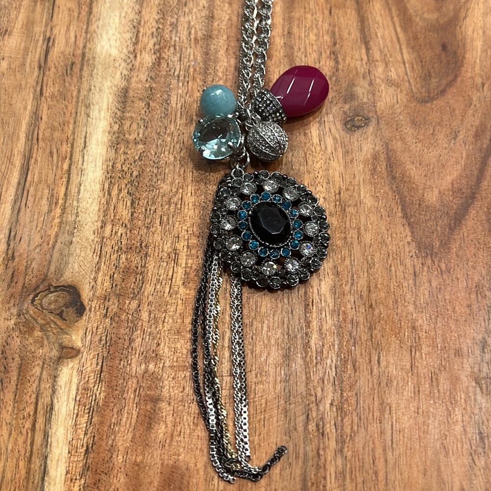 Zoe + Syd Dyed Jade FRINGE Necklace